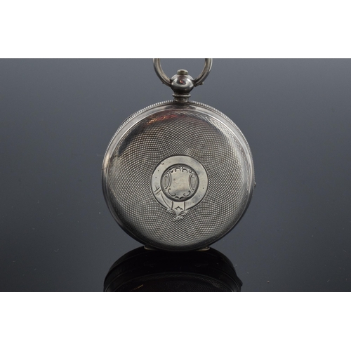 186 - Silver pocket watch 'Acme Lever' H Samuel Manchester Swiss Made. 0.935 silver. With key. Untested.