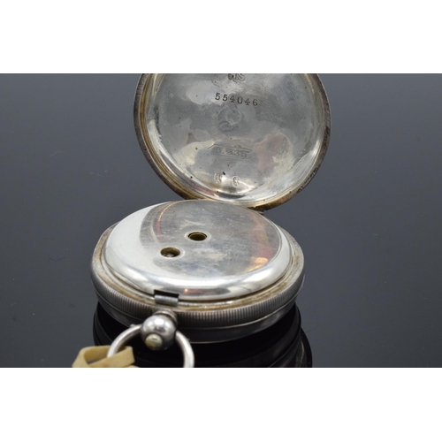 186 - Silver pocket watch 'Acme Lever' H Samuel Manchester Swiss Made. 0.935 silver. With key. Untested.