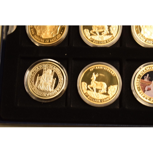 257 - A boxed collection of commemorative coins to include 1952-2012 Diamond Jubilee 50 Pence coin Elizabe... 