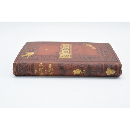 264 - 19th century Hardback Book: 'The Bird' by Jules Michelet, red cloth 1879 edition, gilt edged papers,... 