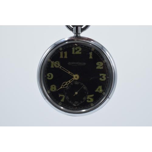 271 - Jaegar Le Couture stainless steel military pocket watch with 'G.S.T.P - F 01706' to the reverse. Sol... 