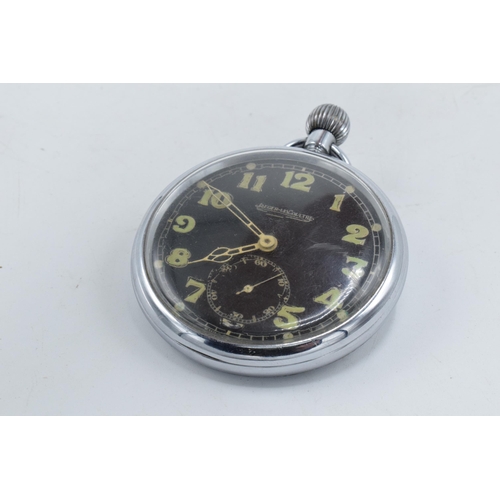 271 - Jaegar Le Couture stainless steel military pocket watch with 'G.S.T.P - F 01706' to the reverse. Sol... 