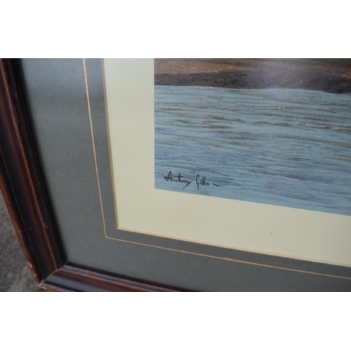 290 - A framed limited edition print 'Evening on the Galana' by Anthony Gibbs 665/1000. 103 x 67cm inc fra... 