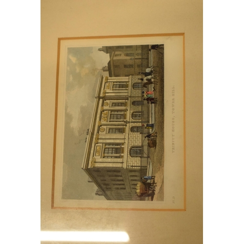 304 - A collection of framed engravings and prints to include Excise Office Drummond Place Edinburgh by Th... 