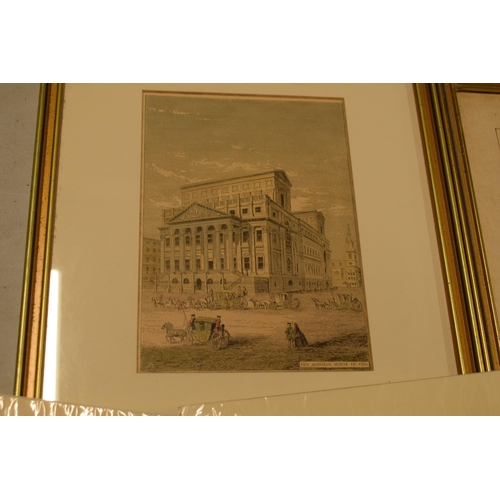 309 - A collection of framed and unframed engravings and prints to include The Mansion House in 1750, Cann... 