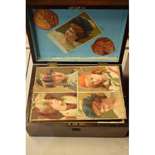 322 - A collection of 4 late 19th / early 20th century wooden jewellery boxes / caddies, some with Mother ... 