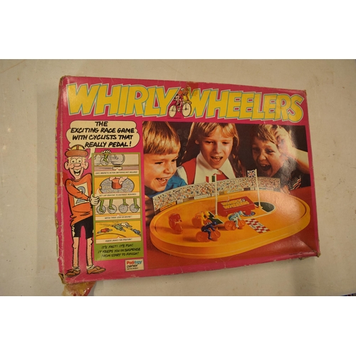 331 - Whirly Wheelers battery-powered cycling game by Palitoy Parker. Untested. Please check the photos as... 