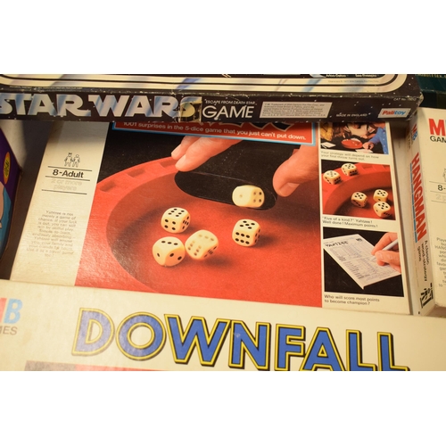 332 - A collection of vintage children's board games and similar to include Kerplunk, Downfall, Hangman, M... 