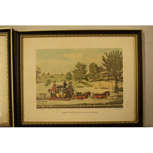 353 - A collection of framed prints to include hunting and county-themed examples such as 'The Meet', 'To ... 