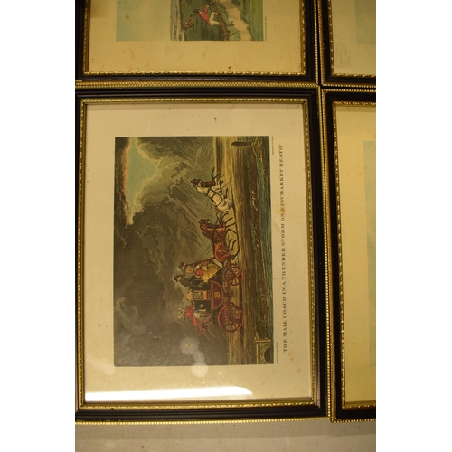 353 - A collection of framed prints to include hunting and county-themed examples such as 'The Meet', 'To ... 