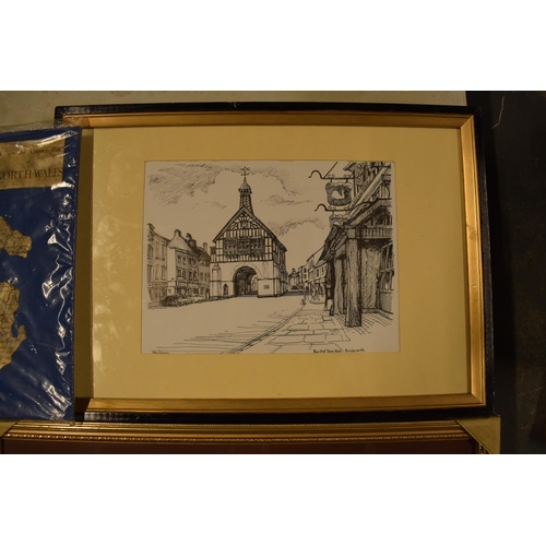 354 - A collection of 20th century prints and similar items to include The Old Town Hall Bridgnorth, the A... 