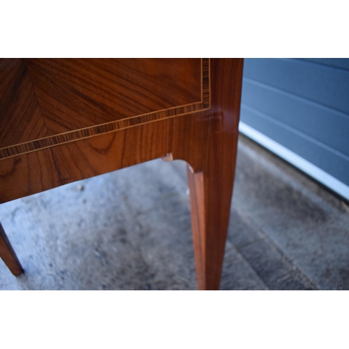 399 - Quality reproduction Louis XVI style sideboard with over and under drawers flanked by cabinets with ... 