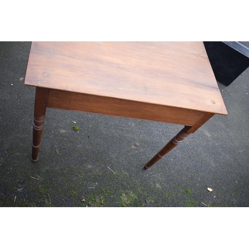 408 - Edwardian fruitwood or similar 2-drawer side table. 85  x 57 x 75cm tall. 

In good functional condi... 