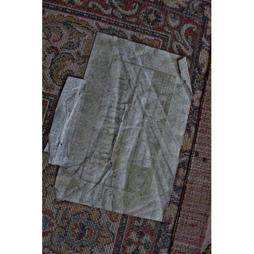 423 - A large 20th century rectangular carpet. 307 x 199cm. in good condition generally with some stains a... 