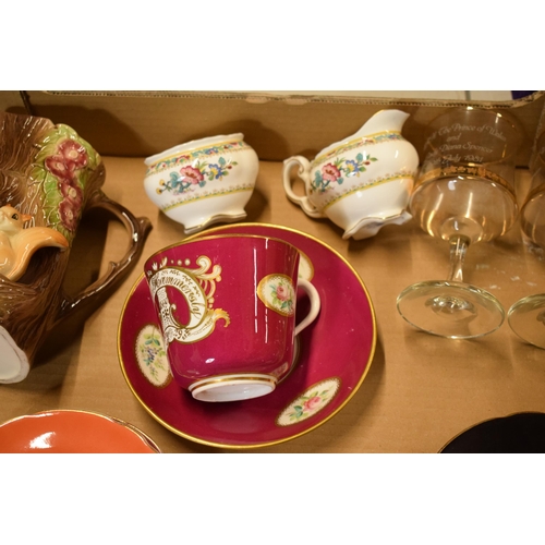 5 - A collection of items to include Edwardian China side plates x 6, a Hornsea jug, Coalport milk and s... 