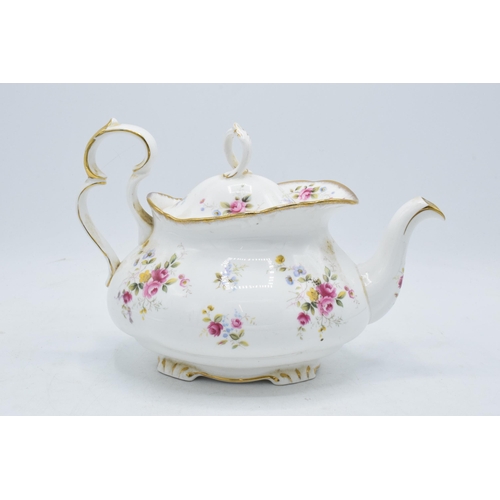 72 - Large Royal Albert teapot in the Tenderness design. In good condition with no obvious damage or rest... 