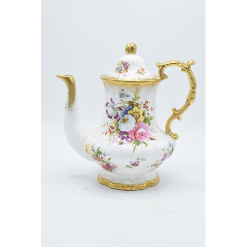 73 - Hammersley coffee pot in the Lady Patricia design. 22cm tall. In good condition with no obvious dama... 