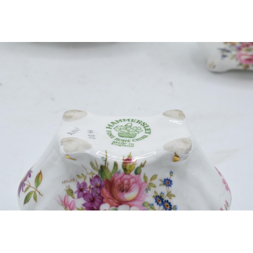 74 - Hammersley small teapot, milk and sugar decorated with floral sprays (3). In good condition with no ... 