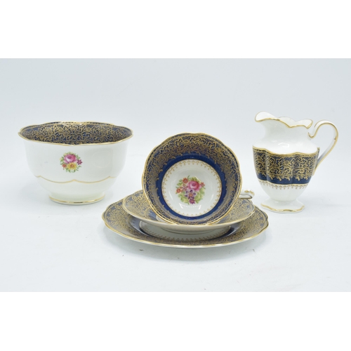 77 - George Jones Crescent China part tea set to include 6 cups, 6 saucers, 6 sides (6 trios), a sugar bo... 