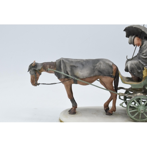 148A - Guseppe Cappe (Capo Di Monte) Italian porcelain figure 'The Last Carriage' with artists marks to rea... 