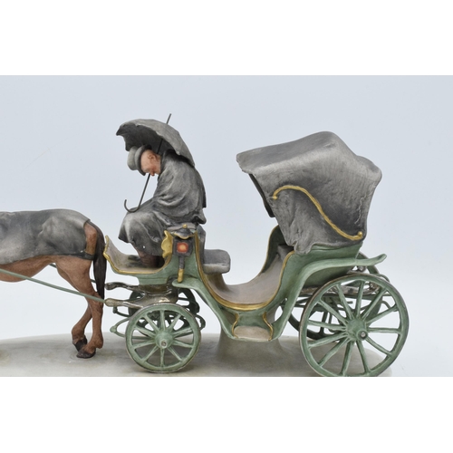 148A - Guseppe Cappe (Capo Di Monte) Italian porcelain figure 'The Last Carriage' with artists marks to rea... 