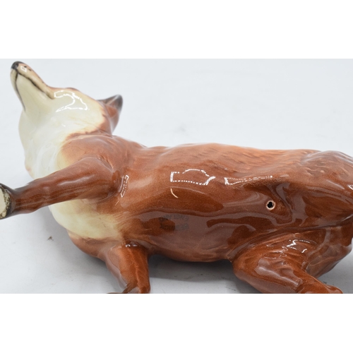 148E - Beswick large standing fox with black tail end 1016. In good condition with no obvious damage or res... 