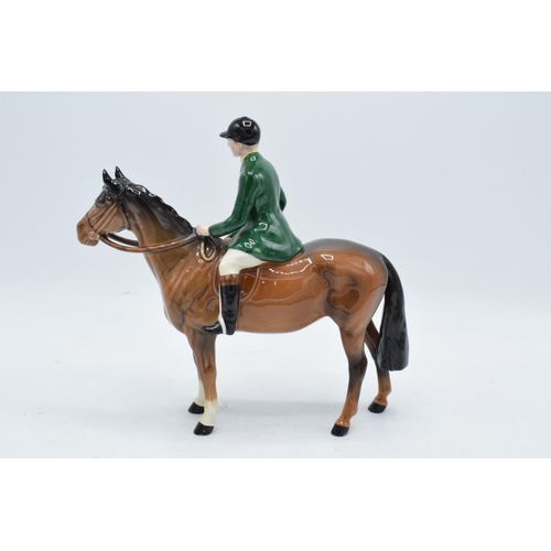 148R - Beswick huntsman on brown horse wearing a green jacket 1501. In good condition with no obvious damag... 