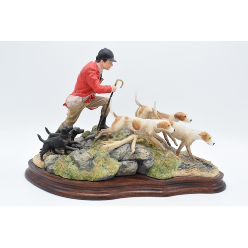 100 - Border Fine Arts Fell Huntsman B1091 by Ray Ayres, limited edition 301/350, on a wooden base. In goo... 