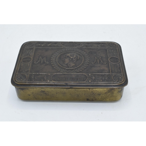 229 - First World War Christmas 1914 Princess Mary gift tin. 13 x 9cm.