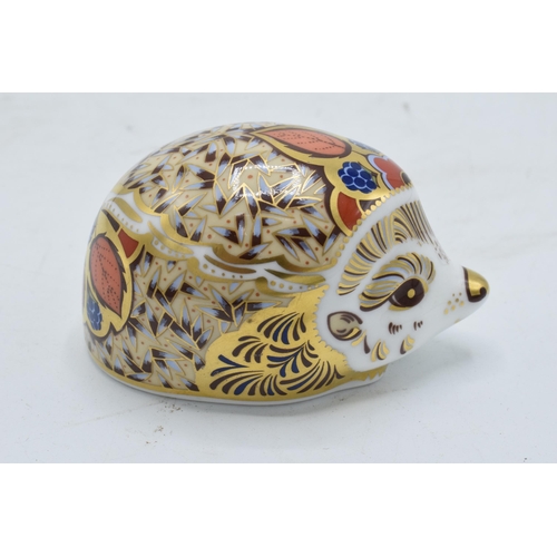 54 - Boxed Royal Crown Derby paperweight in the form of a Bramble hedgehog. First quality with stopper. I... 