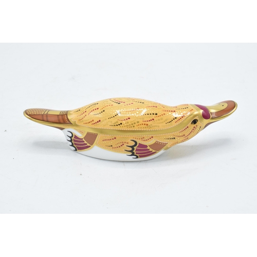 61A - Boxed Royal Crown Derby paperweight in the form of a Duck-billed Platypus made for The Australian Co... 