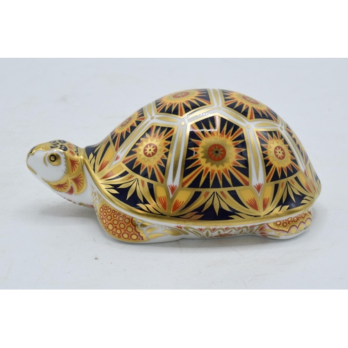 61B - Boxed Royal Crown Derby paperweight in the form of a Madagascan Tortoise from the Endangered Species... 