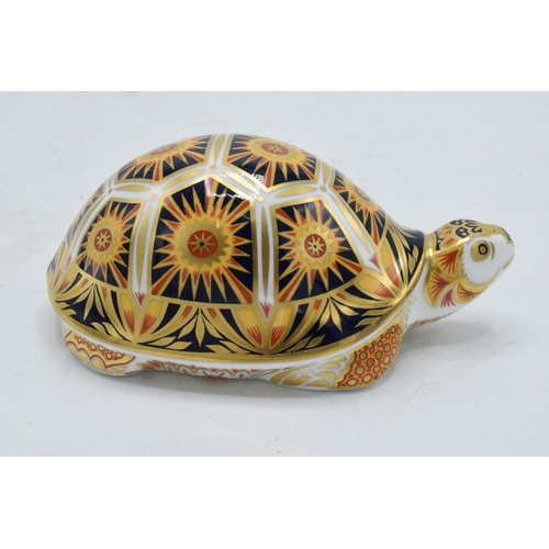 61B - Boxed Royal Crown Derby paperweight in the form of a Madagascan Tortoise from the Endangered Species... 