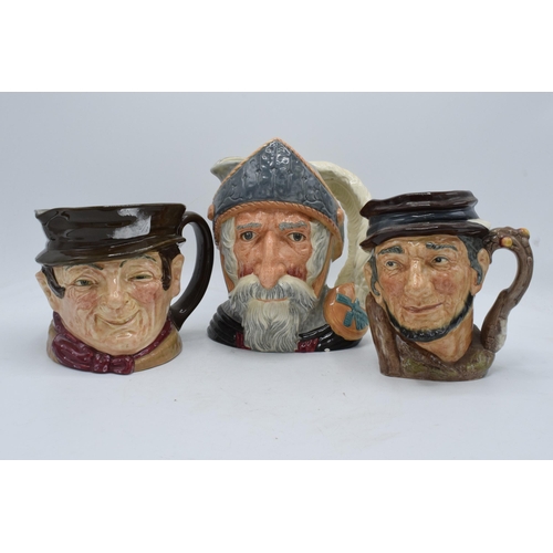 68 - A trio of large Royal Doulton character jugs to include Sam Weller, Johnny Appleseed D6372 and Don Q... 