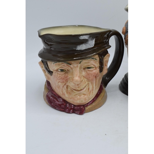 68 - A trio of large Royal Doulton character jugs to include Sam Weller, Johnny Appleseed D6372 and Don Q... 