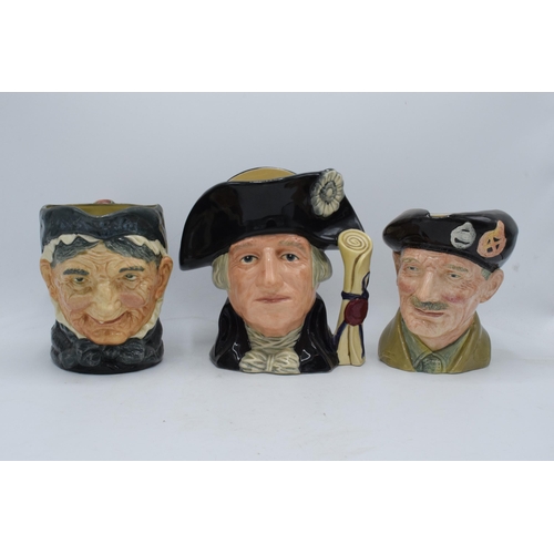 69 - A trio of large Royal Doulton character jugs to include Granny, George Washington D6669 (second) and... 