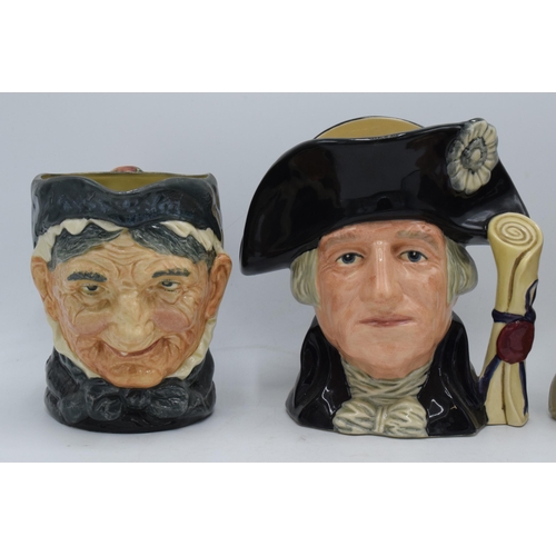 69 - A trio of large Royal Doulton character jugs to include Granny, George Washington D6669 (second) and... 