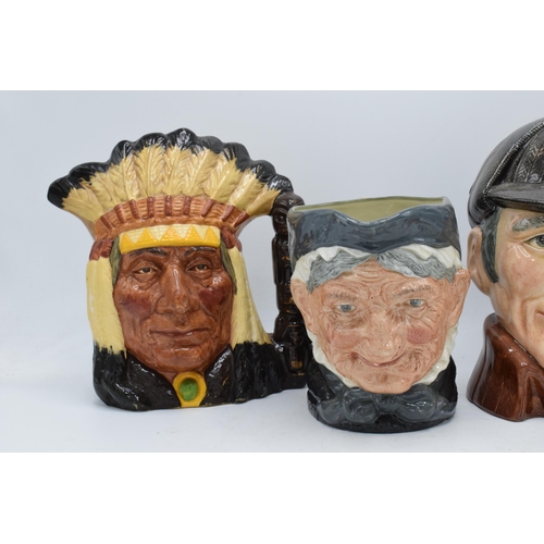 72 - A trio of large Royal Doulton character jugs to include the Sleuth D6631 (slightly different colourw... 