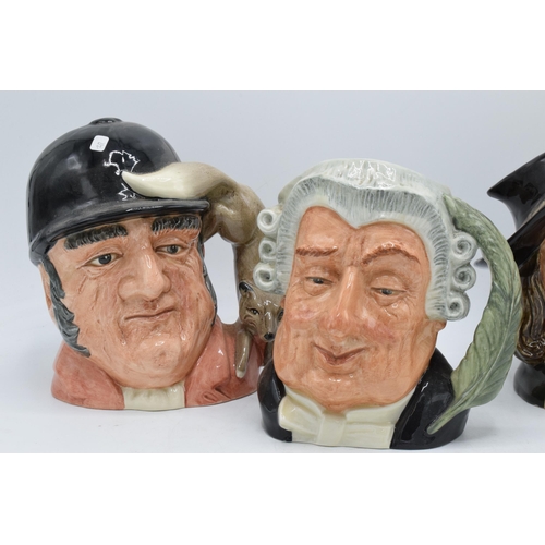 75 - A trio of large Royal Doulton character jugs to include Lawyer D6498, Gone Away D6531 and Athos D643... 