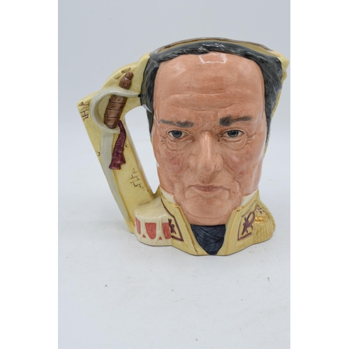 78 - Large Royal Doulton double-sided character jug of Davy Crockett and Antonio Lopez de Santa Anna D672... 