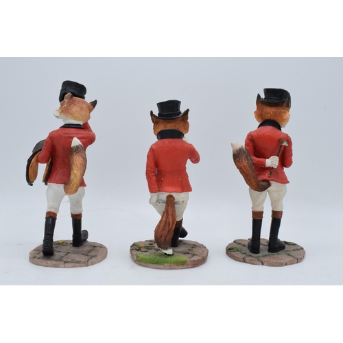 84 - A trio of Border Fine Arts country sports figures to include Young James A9799, The Duke of Reynard ... 