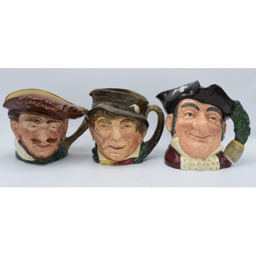 71 - A trio of large Royal Doulton character jugs to include Paddy, Mine Host D6468 and Drake (3). In goo... 