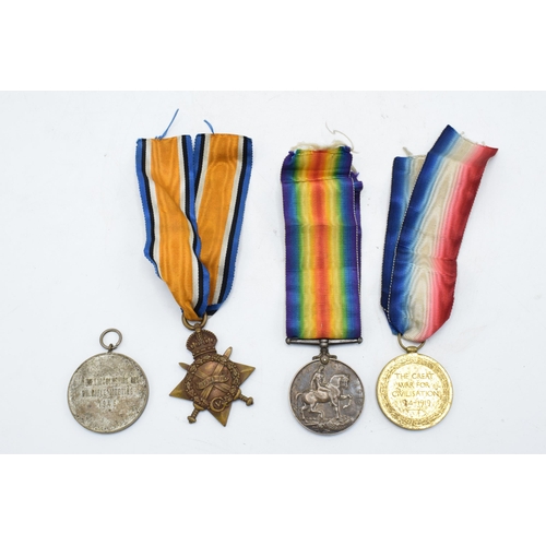 231 - A collection of World War One (WW1) medals to include The 1914-1915 GV medal, 1914-1918 GV medal and... 