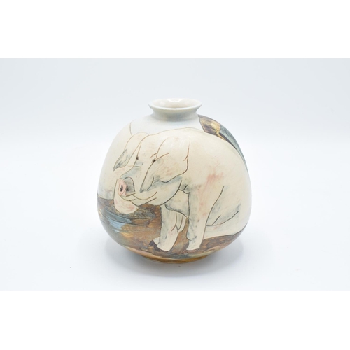 67 - Burslem Pottery stoneware bulbous vase 'Pigs in Muck'. In good condition with no obvious damage or r... 