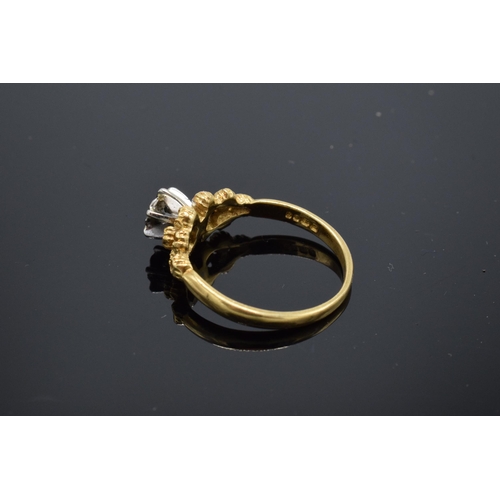 416 - 18ct gold and diamond ring. 3.6 grams. UK size O.