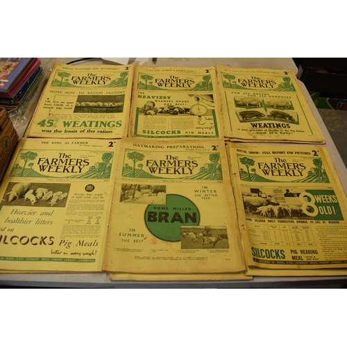 14 - A good collection of 1930s Farmers Weekly magazines to include 10 issues from 1934, 34 from 1935 and... 