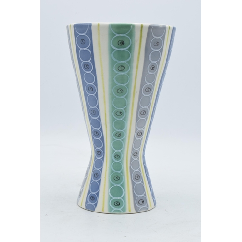 Poole Pottery Freeform flared waist vase in the 'PLT' pattern, shape 714, H 19.5cm. In good condition with no obvious damage or restoration.