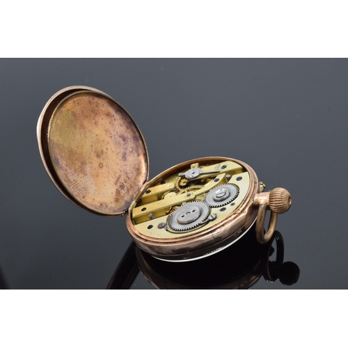 427 - A 9ct gold cased open-faced top-wind pocket watch. marked '9K' to inside of back. 34.4 grams gross w... 