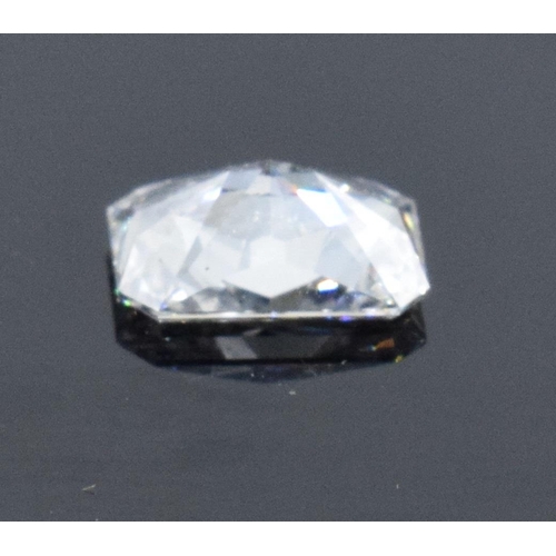 444 - Unmounted 0.5ct radiant-cut natural diamond. Cut-cornered radiant-cut. GIA Certified with lazer-engr... 