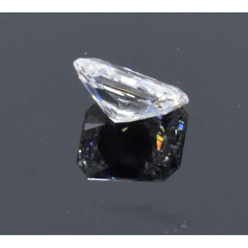 445 - Unmounted 0.5ct radiant-cut natural diamond. Cut-cornered radiant-cut. GIA Certified with laser-engr... 